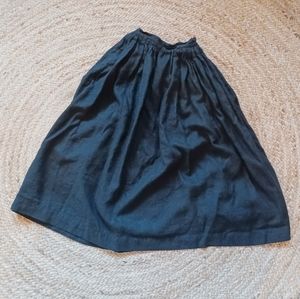 Small Not Perfect Linen skirt "1950's CITY" high waist deep pockets